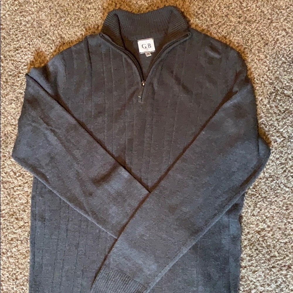 Geoffrey Beene Gray 1/4 Zip Sweater